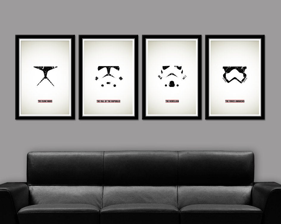 Clone Trooper Inspired Minimalist Movie Poster Set - Set 223 - Home Decor