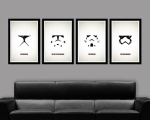 Clone Trooper Inspired Minimalist Movie Poster Set - Set 223 - Home Decor