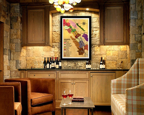 Napa Valley Wineries Poster - (Print 311) - Home Decor
