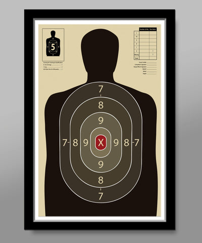 Official Gun Range Target Practice Poster - Print 323 - Home Decor