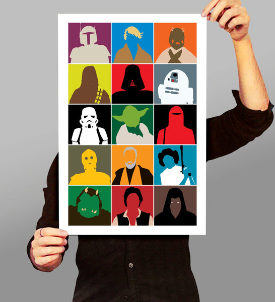 Star Wars Characters Inspired  - Minimalist Movie Poster Pop Art - Print 238 - Home Decor