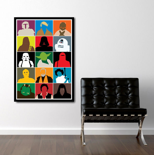 Star Wars Characters Inspired  - Minimalist Movie Poster Pop Art - Print 238 - Home Decor