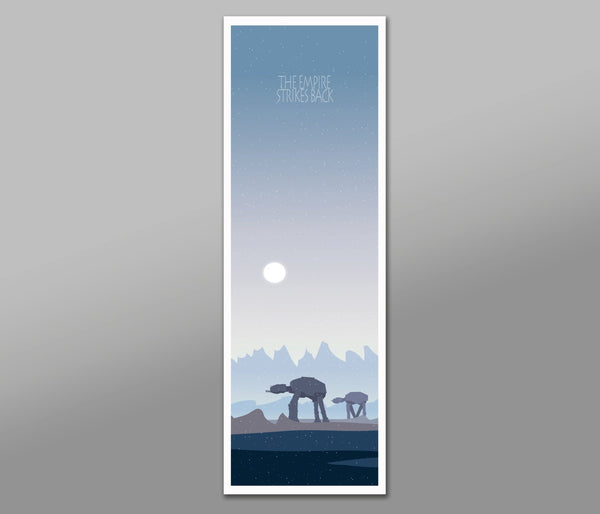 Force Inspired - Star Wars Minimalist Movie Poster Set - Sunset Collection//Long Series - 12 x 36 Inches - Print 333 - Home Decor