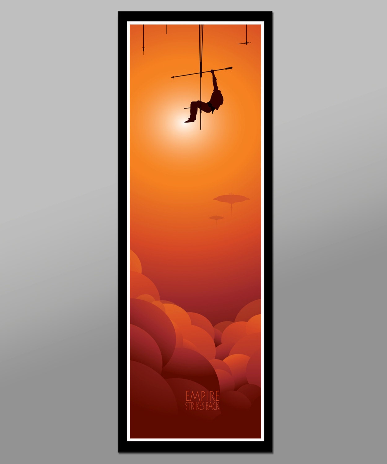 Star Wars Inspired -  Minimalist Movie Poster - Long Collection - 12 x 36 Inches - Print 343 - Home Decor