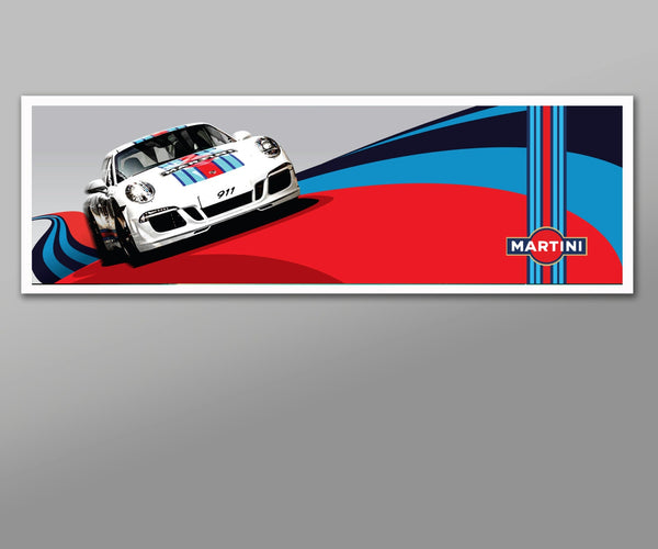 Porsche 911 Racing Tribute Poster - Print 347 - 12 X 36 Inches -  Home Decor