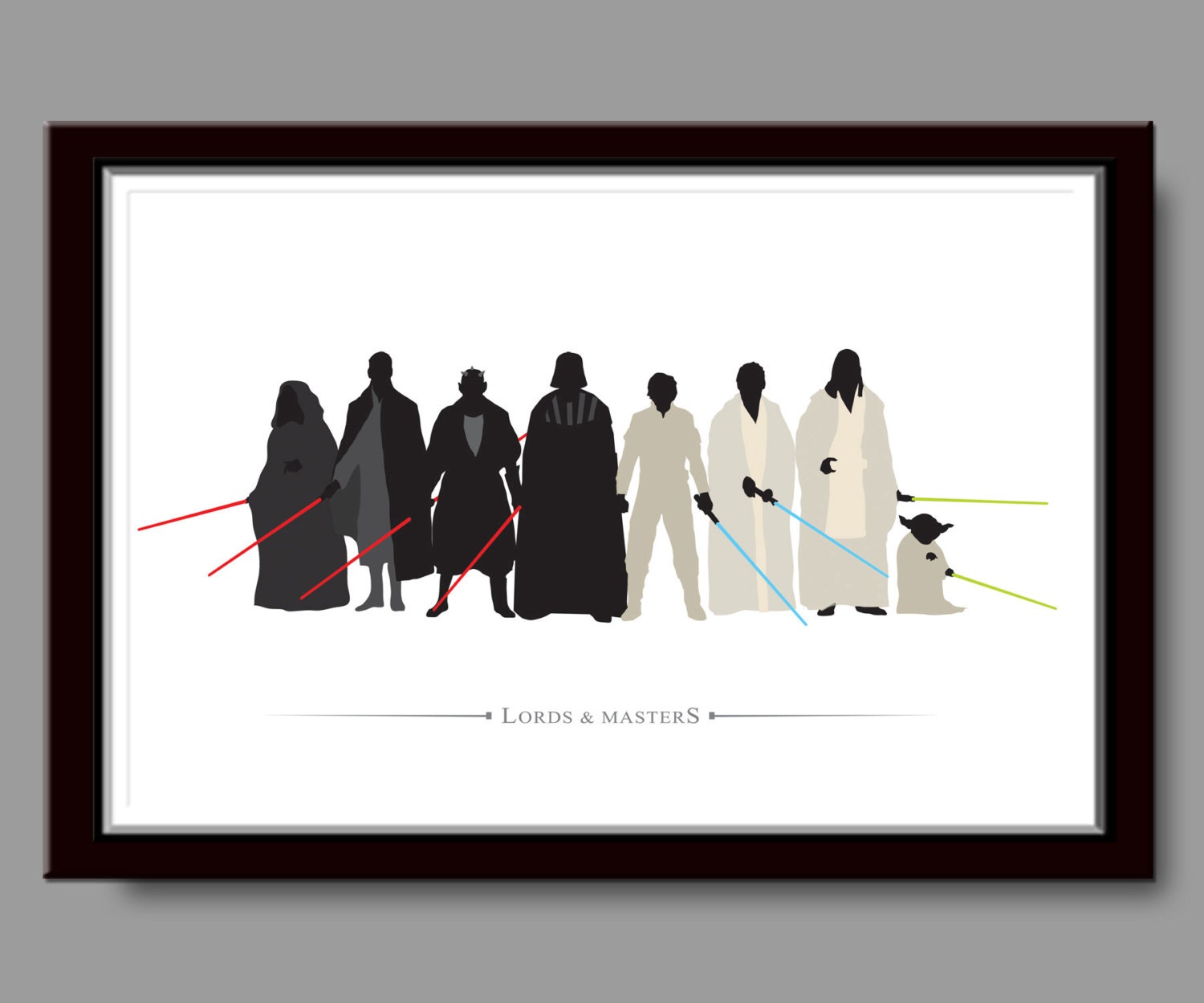 Jedi/Sith Inspired Lords & Masters - Minimalist Poster - Poster 160 - Home Decor