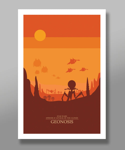 Force Inspired - Skyline Series 2 - Star Wars Inspired Minimalist Poster Set Edition I, II & III of VII - Prints 152 - Home Decor