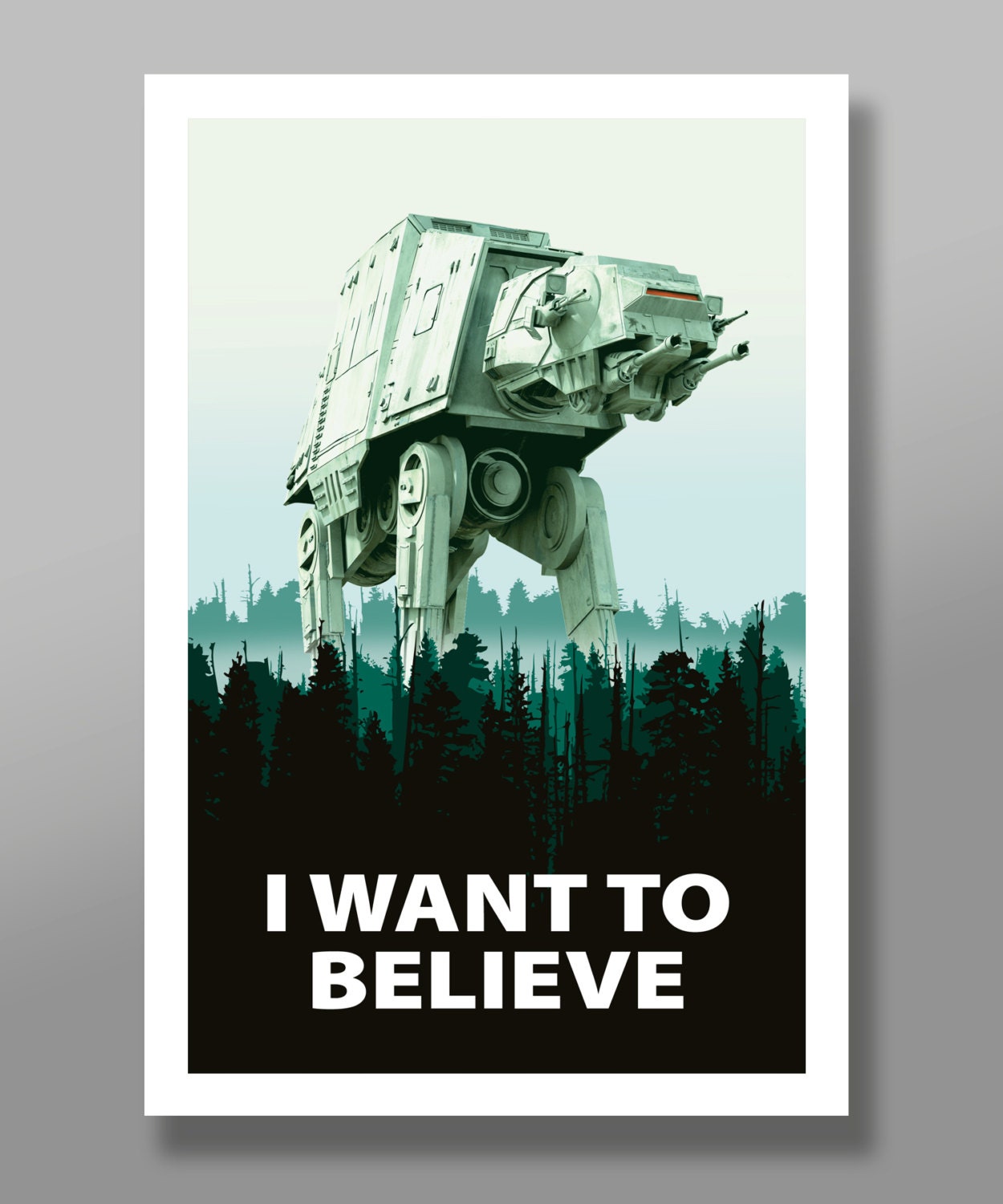 I Want To Believe - Star Wars Parody Poster 361 - Home Decor